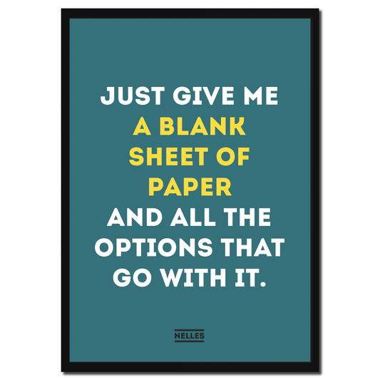 Nelle's Plakat – A Blank Sheet of Paper
