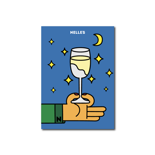 HÅND MED GLAS